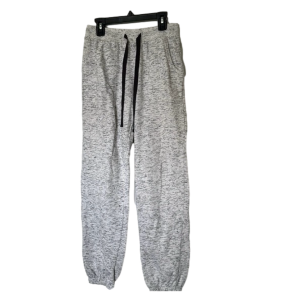 Bobbie Brooks White and Grey Speckled‎ Joggers Size Medium